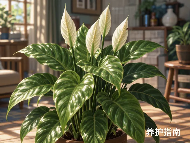 白鹤芋耐寒性弱,室内客厅养护指南,避冻与光照技巧