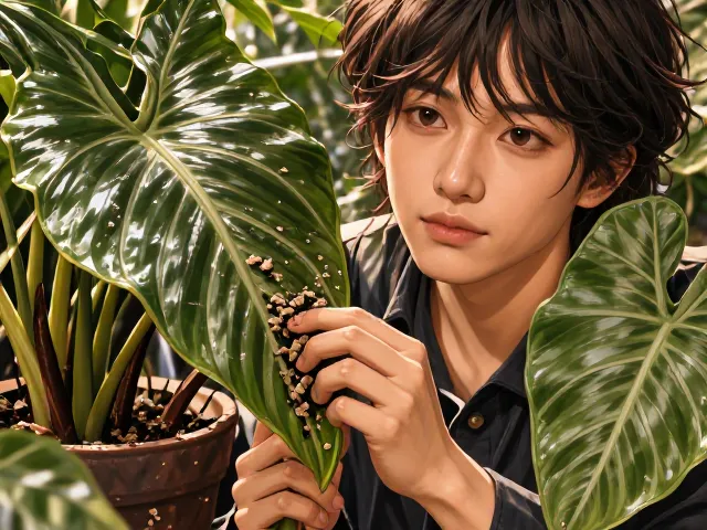 白鹤芋养护，薄肥勤施忌积水，叶片油绿不烂根