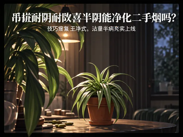 吊兰耐阴喜半阴，能净化二手烟吗？室内养护与功效全解析