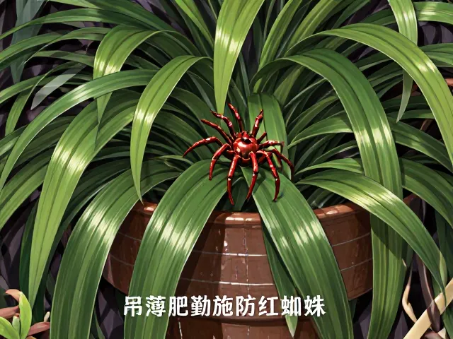 吊兰薄肥勤施防红蜘蛛,养出翠绿爆盆的秘诀