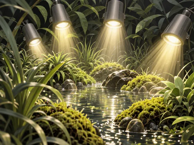 高地植物人工补光灯搭配水苔养护指南