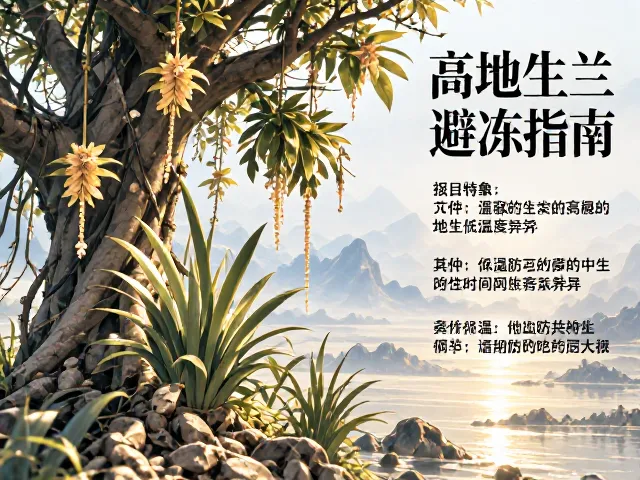 高地附生兰避冻指南，地生与附生差异及低温防护