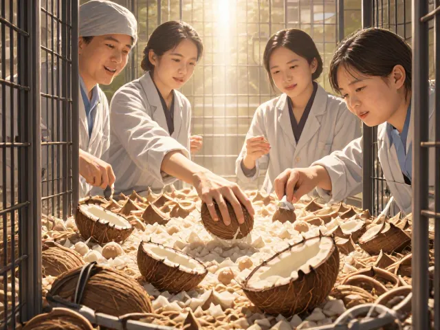 椰糠在笼内消化液分解中的高地类型应用研究
