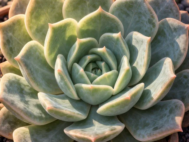 墨西哥系多肉微观摄影,莲座状叶丛细节之美