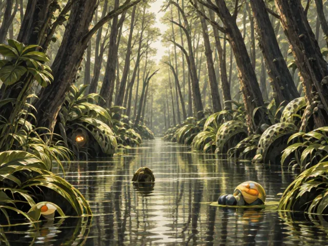 墨西哥系沼泽湿地生态,独特环境下的动植物消化吸收机制解析