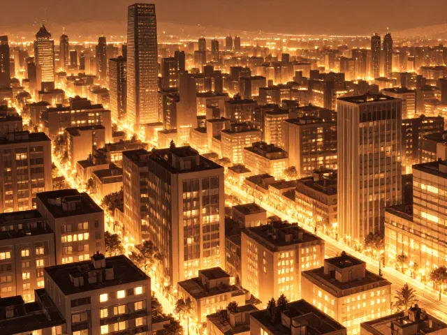 暖调琥珀色城市夜景调色，阴影轻微提亮教程