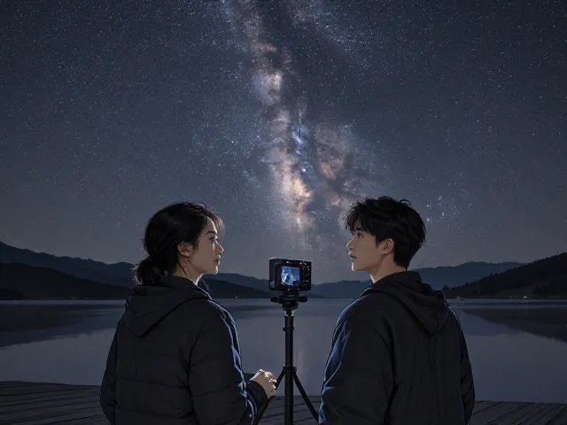 开启防抖拍星空银河,长曝光模式夜晚拍摄全攻略