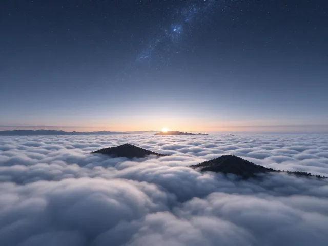 山顶云海与夜景的光影平衡技巧