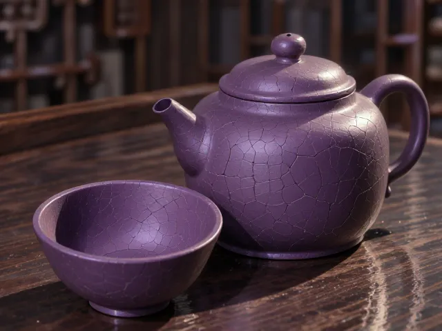 紫砂开片茶具搭配，极简古风美学与泥料甄选指南