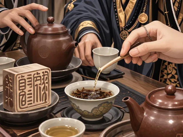 老茶配茶器，篆刻印款的人文意境与茶事美学
