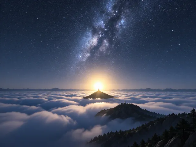 长曝光拍星空遇高光过曝？山顶云海夜景参数与避坑指南
