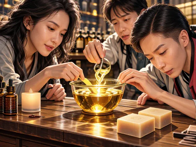 植物精油原料兑配流程详解，如何精准切块方皂？