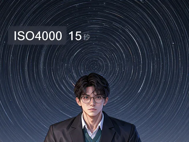 星空星轨拍摄参数，ISO4000，15秒，ND镜，长曝光减光技巧