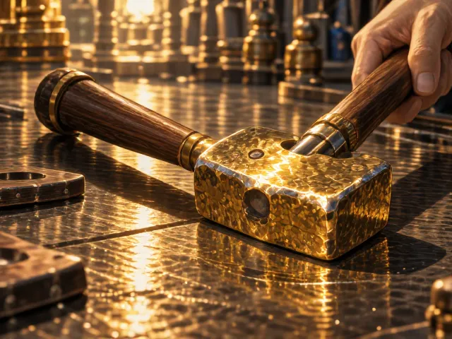 非遗手工锻造金银平锤，独特锤纹复古美学鉴赏