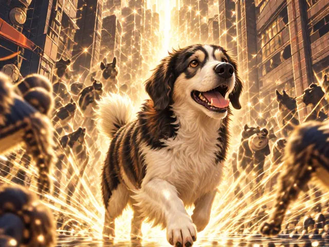 高能量犬种原地转圈追光点？揭秘精力过剩原因与训练妙招