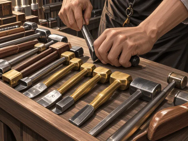 数百元复古金银平锤手工工具套装,力度与节奏控制关键解析