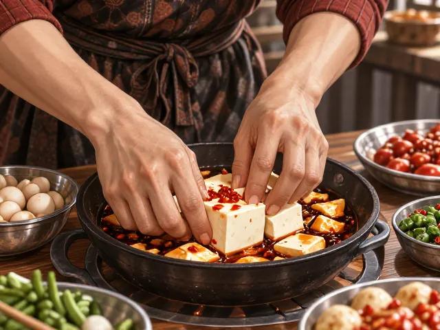 食材处理与豆腐定型