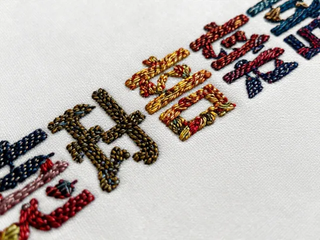 彩丝刺绣定制线齐针工艺,如何打造极致线迹光泽?