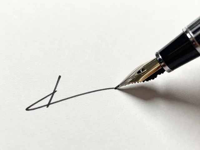 细口钢笔出线流畅不堵墨,搭配糖霜墨水精细落款更惊艳