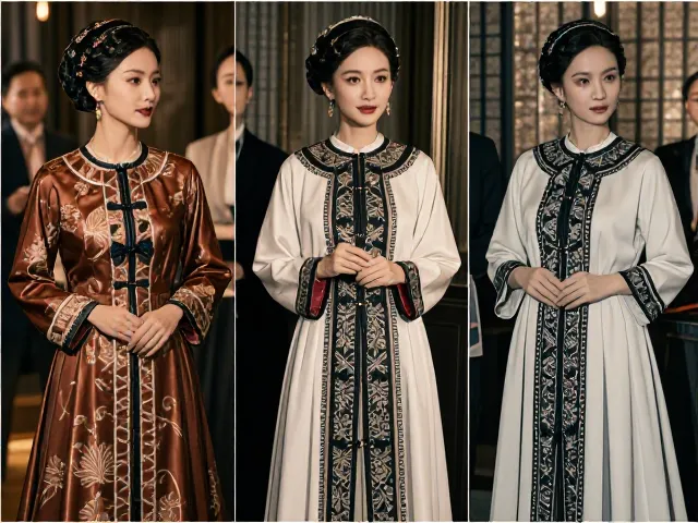复古盘扣长巾怎么搭汉服？3大场景看服装搭配度，高级感拉满