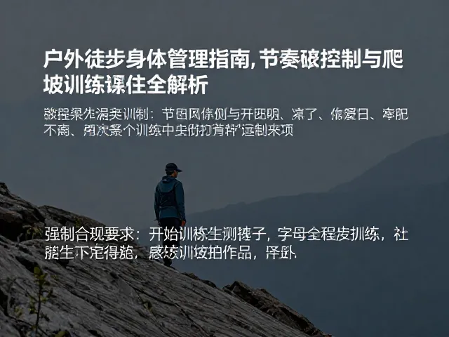 爬坡训练中的生物力学应用
