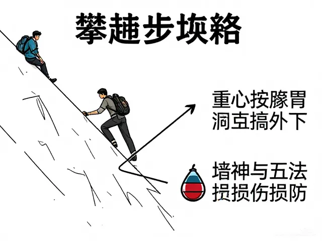 户外徒步指南，陡坡攀爬技巧、补盐补水与常见损伤处理