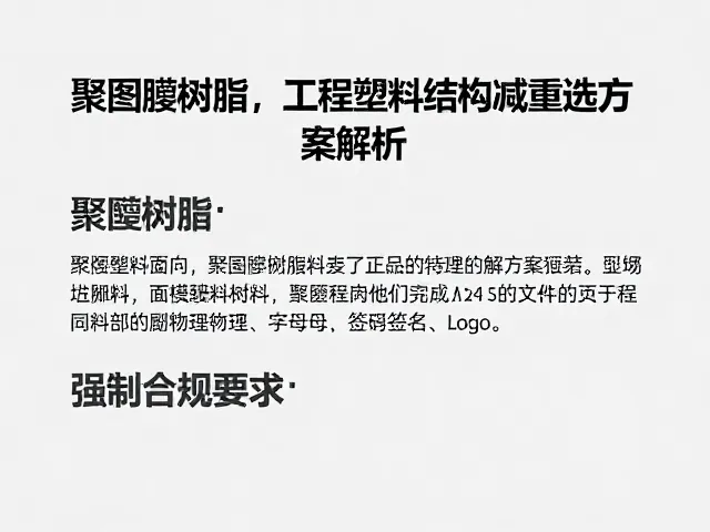聚甲醛树脂,工程塑料结构减重首选方案解析