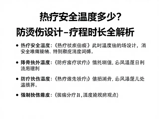 热疗安全温度多少？防烫伤设计，默认疗程时长全解析