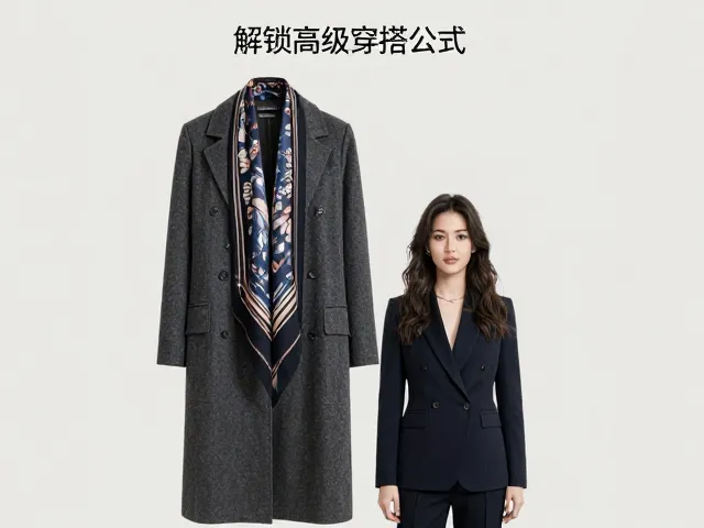 大衣内搭长巾怎么选？根据身高定长度，解锁高级穿搭公式