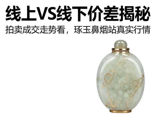 线上vs线下价差揭秘，拍卖成交走势看琢玉鼻烟壶真实行情