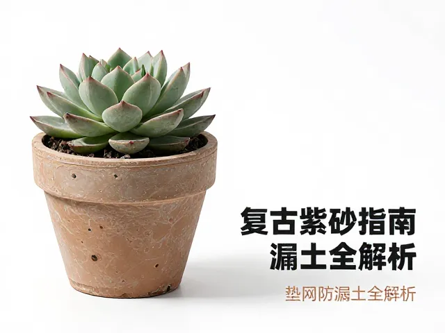多肉花盆选购指南，复古紫砂风，垫网防漏土全解析