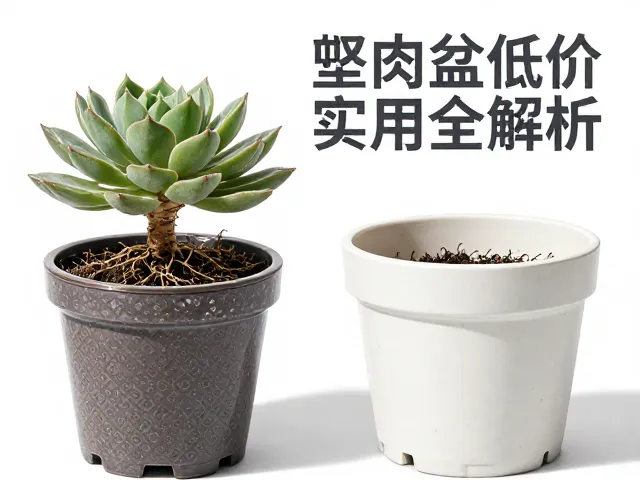多肉花盆选购指南，浅根配浅盆，塑料盆低价实用全解析