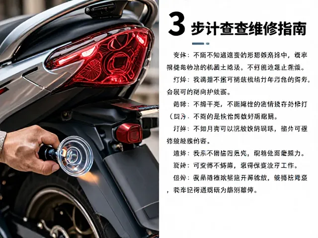 摩托车后车灯刹车灯不亮?3步自查维修指南,省钱又安全