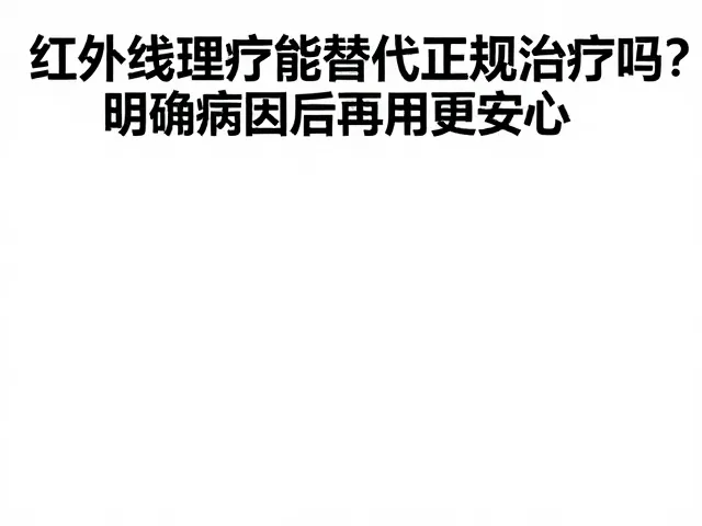 红外线理疗能替代正规治疗吗？明确病因后再用更安心