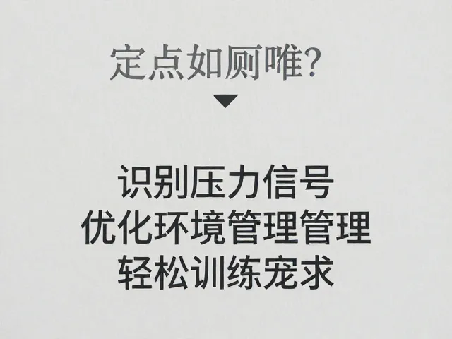 定点如厕难?识别压力信号,优化环境管理,轻松训练宠物