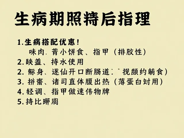 生病期照料指南,饮食搭配与指甲修剪技巧,加速康复细节