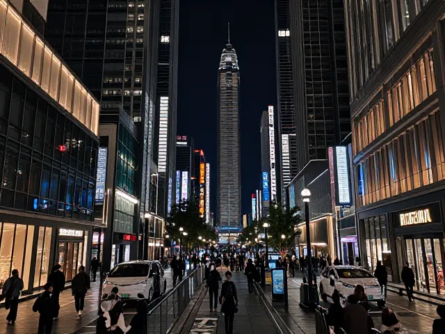 城市夜游攻略，打卡繁华街区夜景作品，邂逅绝美商圈夜景