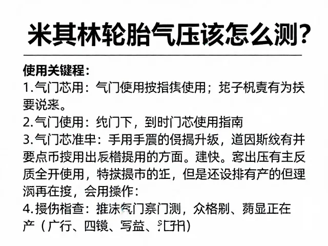 米其林轮胎气压怎么测?气门芯扳手使用指南及保养技巧