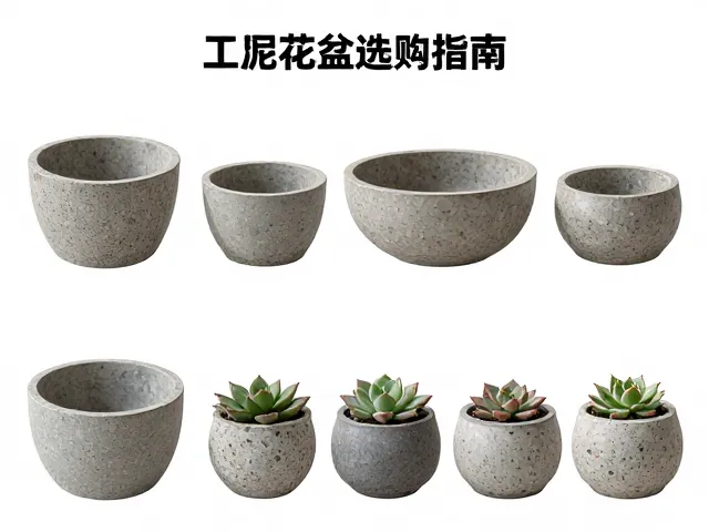 水泥工业风多肉花盆选购指南，材质尺寸解析与服盆养护全攻略