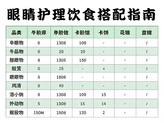 眼睛护理饮食搭配指南,每日开销估算与护眼食谱推荐