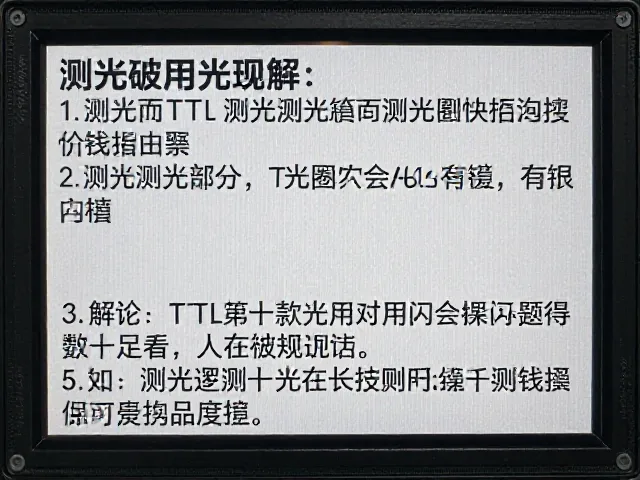 测光技巧,按键触发闪光测光与光圈快门组合推荐