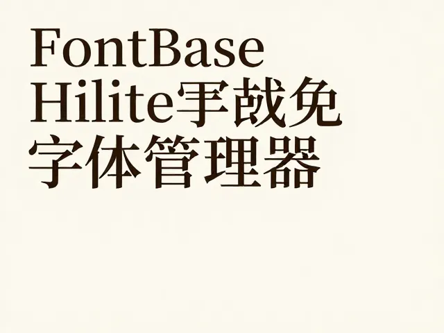 利用 FontBase 构建高效字体工作流