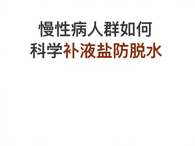 特殊慢性病人群的补液注意事项