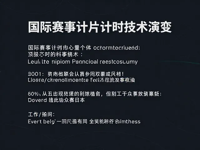 芯片计时技术演变,国际赛事如何拉动体育旅游新流量