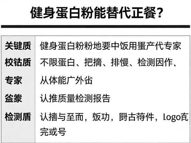 健身蛋白粉能替代正餐？专家，不宜超量，认准质量检测报告