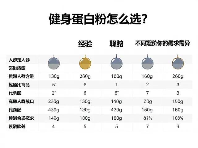 健身蛋白粉怎么选?看每份蛋白含量,精准适配你的人群需求