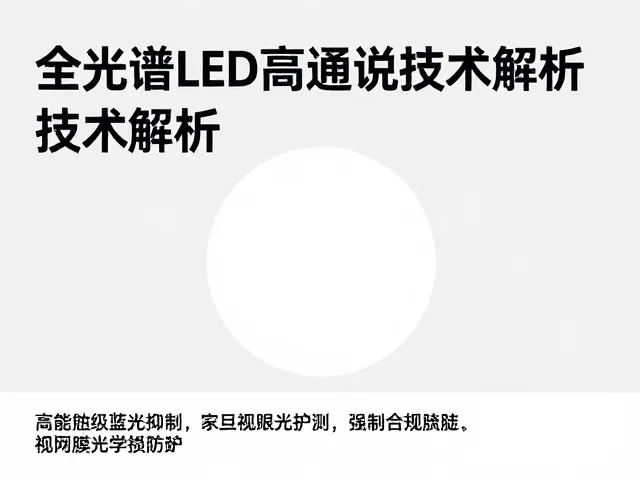 全光谱LED高光通量技术解析,还原自然光,护眼更护眼