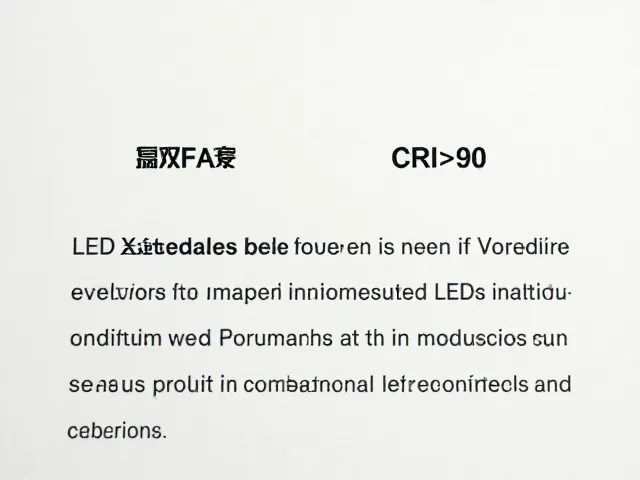 LED光衰控制技巧,如何实现高显色(CRI>90)并延长寿命