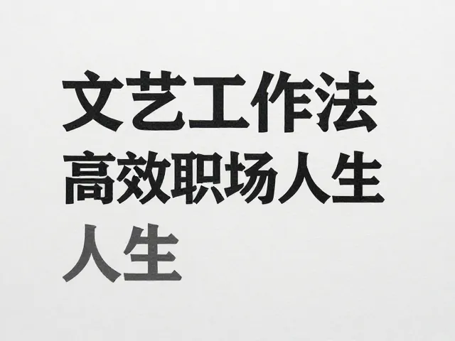A4纸上的文艺工作法，用极简规划重塑高效职场人生