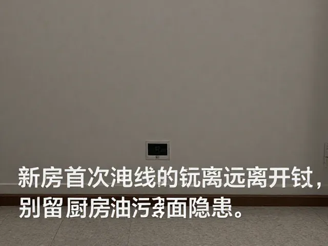 新房首次开封注意,电线远离湿区,别留厨房油污地面隐患